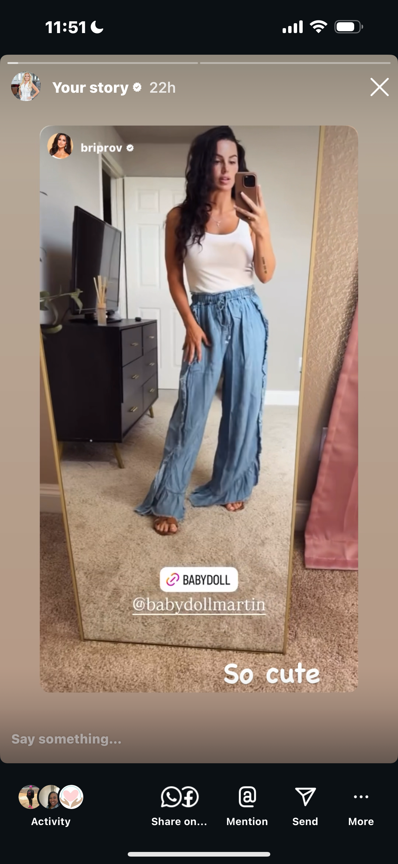 Distressed Grey Flowy Pants
