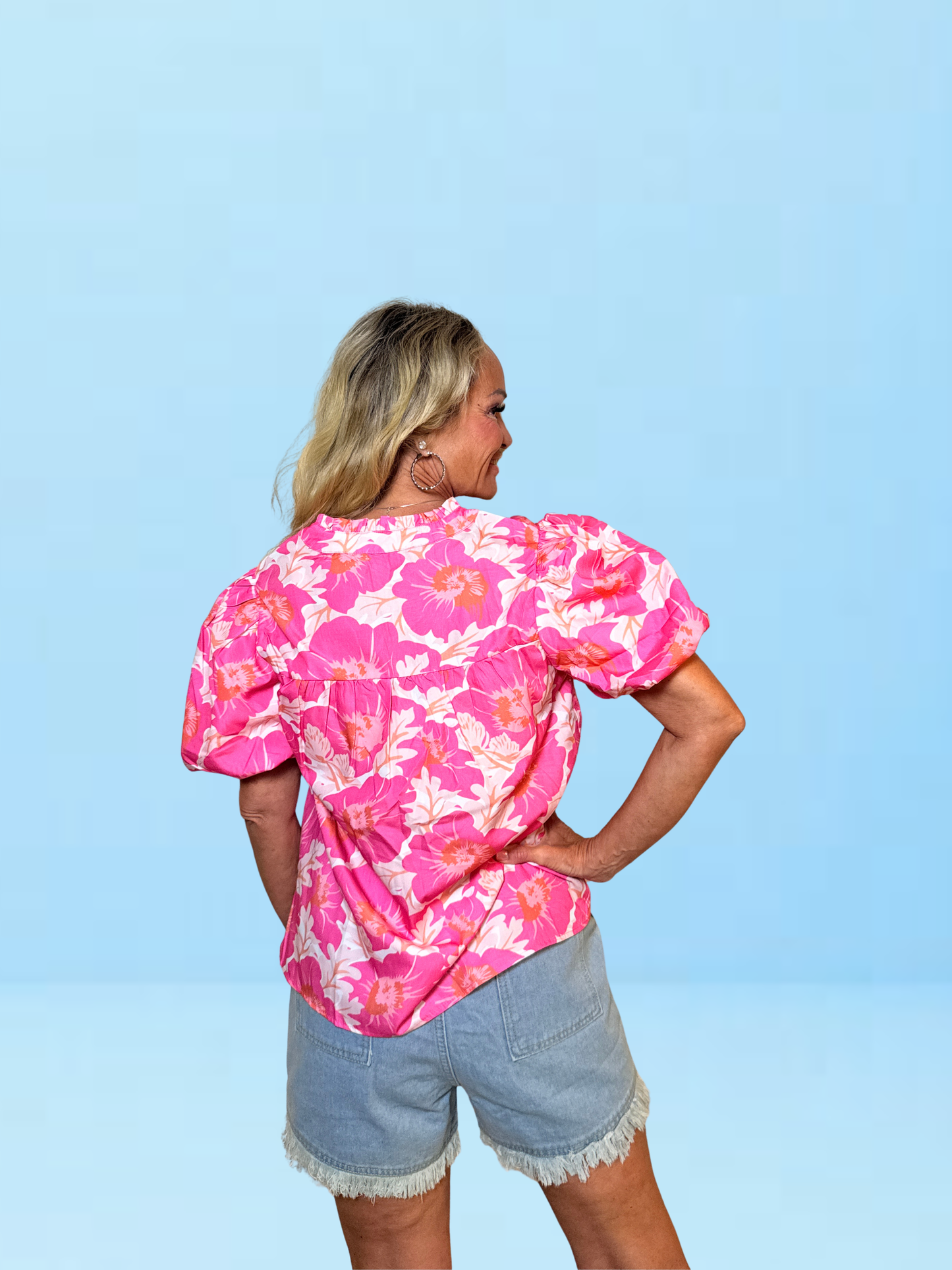 Bubble Gum Floral Blouse