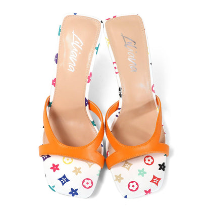 Tangerine Sparkle Heel