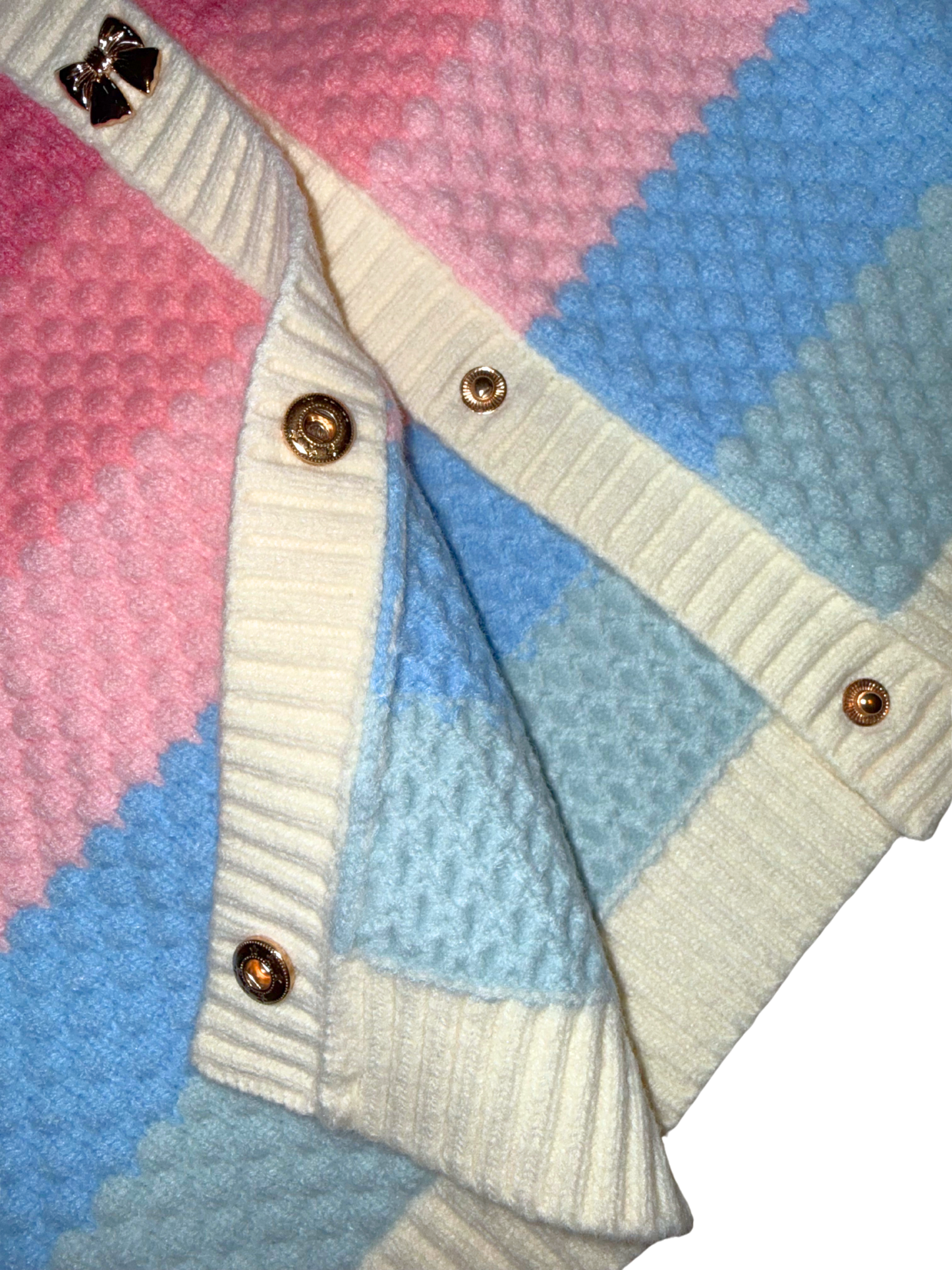 Knit Cardigan | Sweet Stripes & Bows