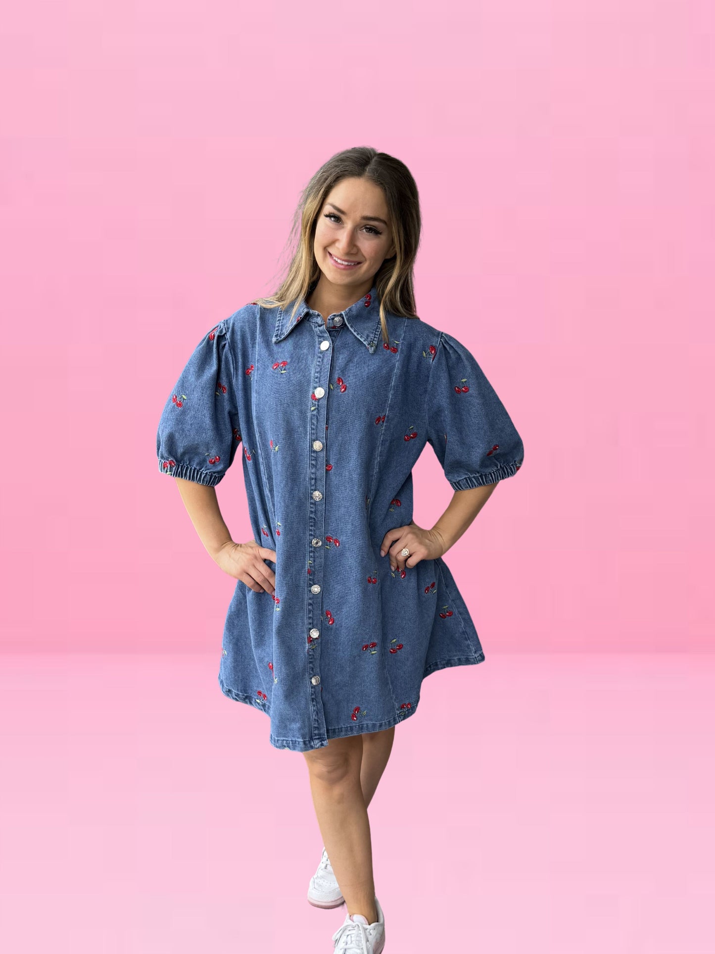 Blue Jean Cherry Dress