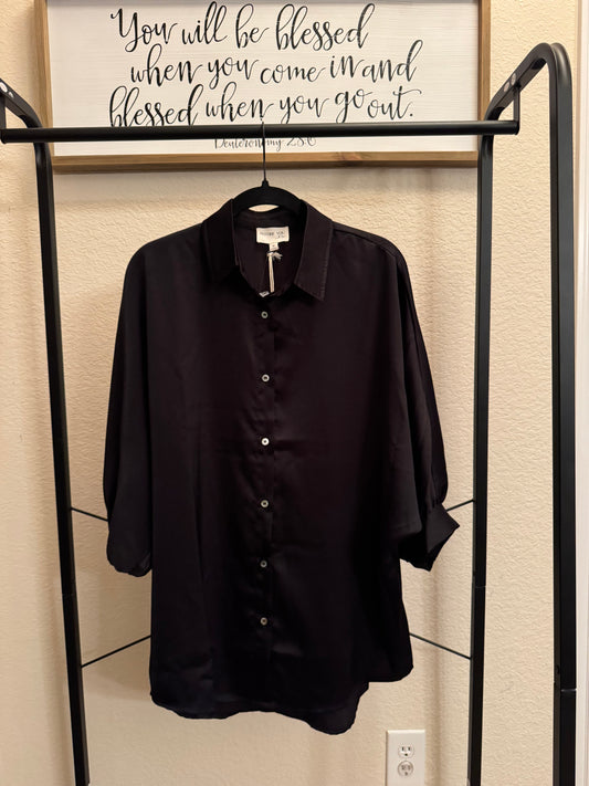 Black Flowy Blouse image 0