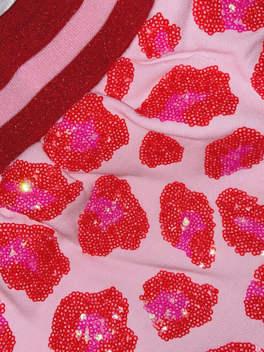 Lounge Skirt | Pink Leopard Sparkle