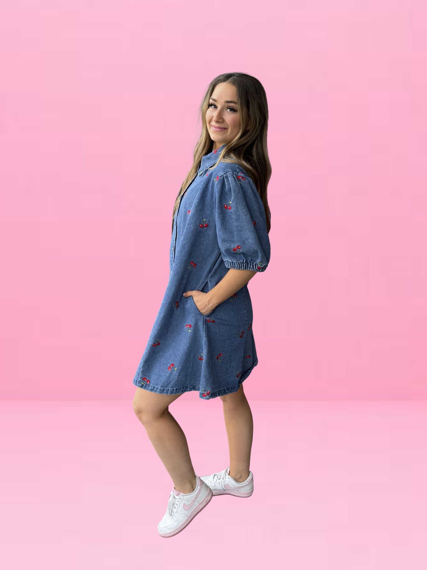 Blue Jean Cherry Dress