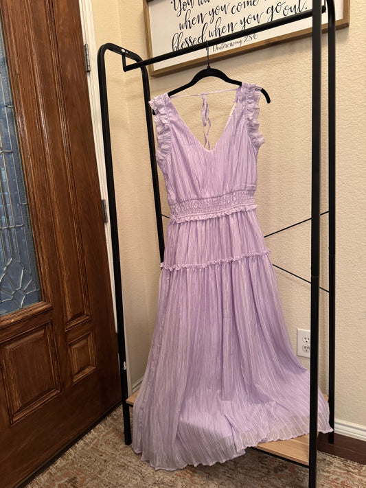 Lilac Ruffle Maxi Dress image 0