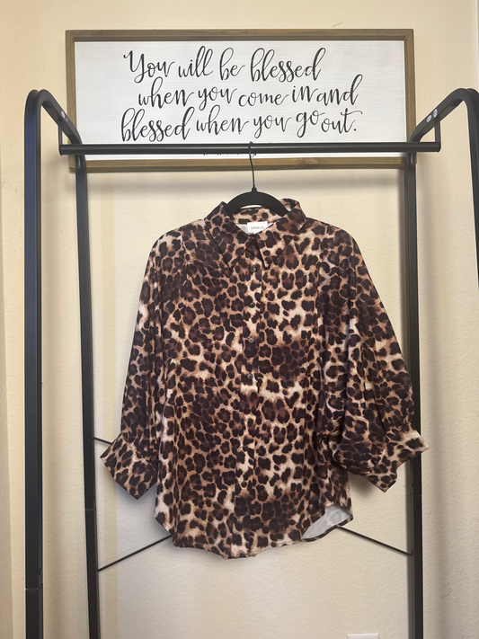 Collared Leopard Shirt image 0