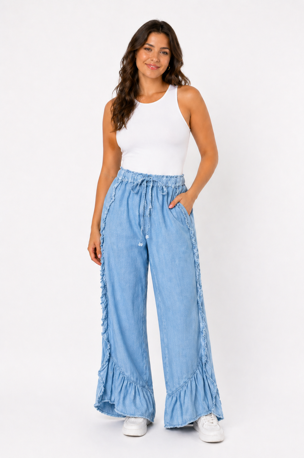 Pants | Flowy Blue Denim