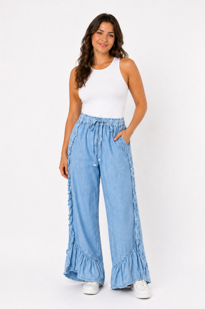 Pants | Flowy Blue Denim