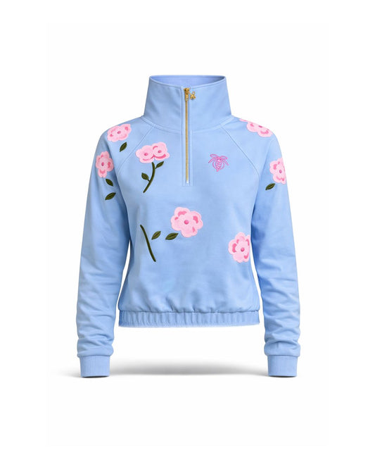 Quarter Zip | Sequin Flowers