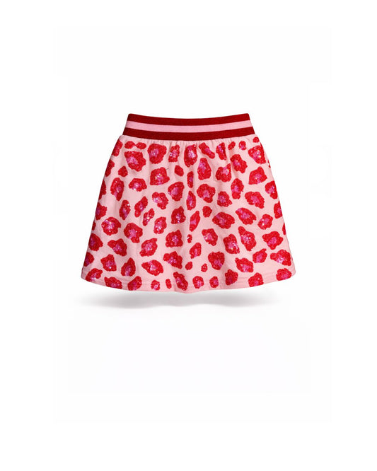 Lounge Skirt | Pink Leopard Sparkle