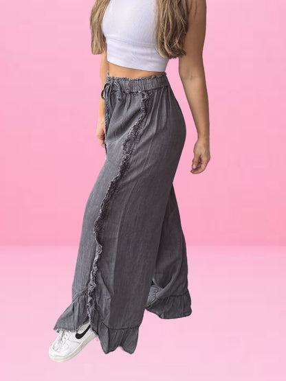 Pants | Flowy Dark Grey