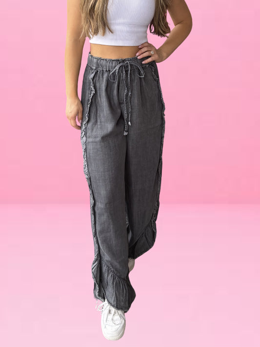 Pants | Flowy Dark Grey
