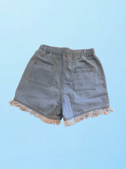 Drawstring Denim Shorts