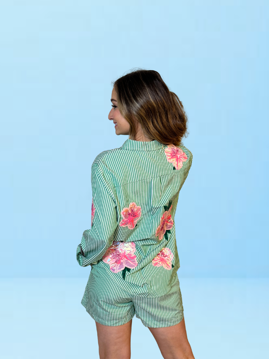 Green Stripe Set