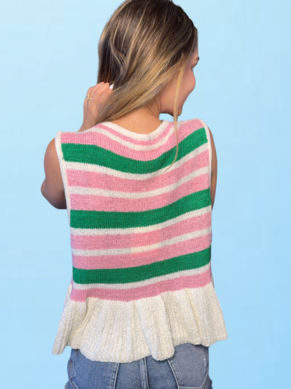 Soda Shop Striped Tank