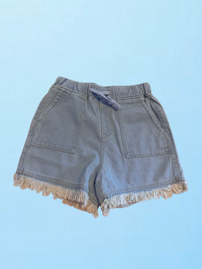 Drawstring Denim Shorts