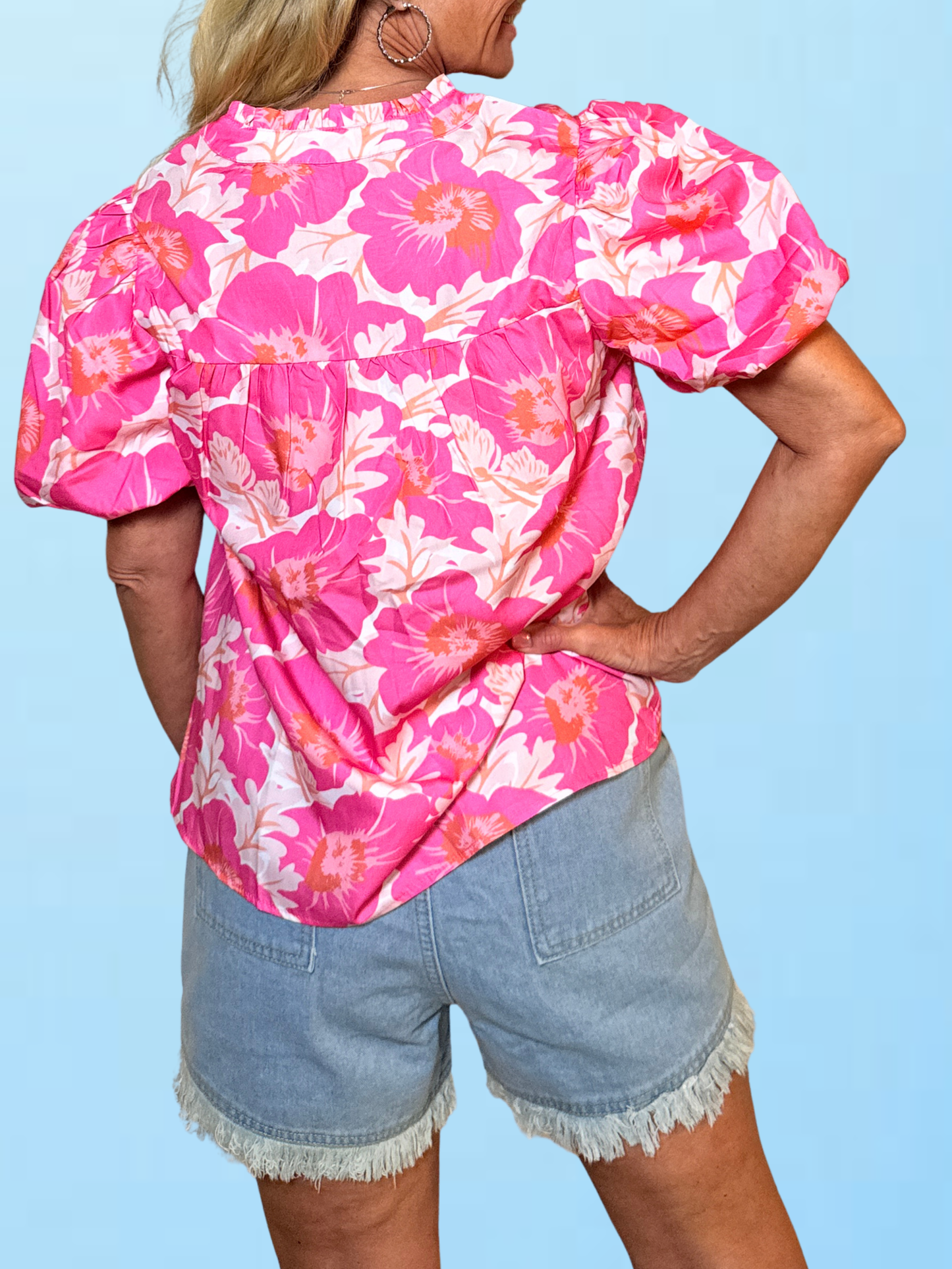 Drawstring Denim Shorts
