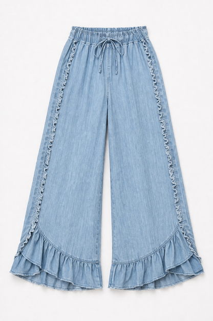 Pants | Flowy Blue Denim