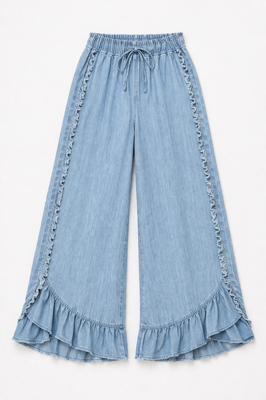 Pants | Flowy Blue Denim