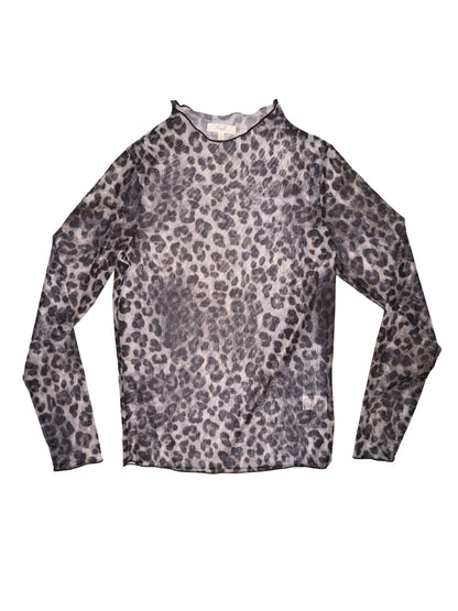 Mesh Top | Leopard Pattern Grey