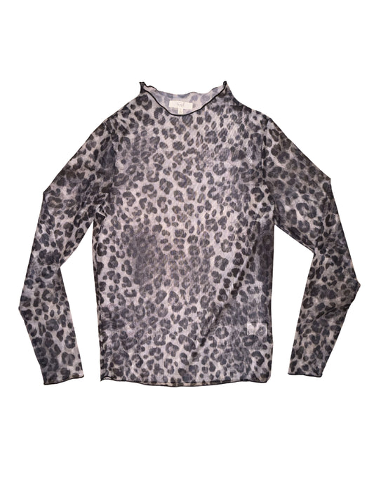 Mesh Top | Leopard Pattern Grey